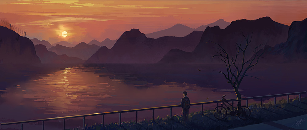 《夕阳山外山》